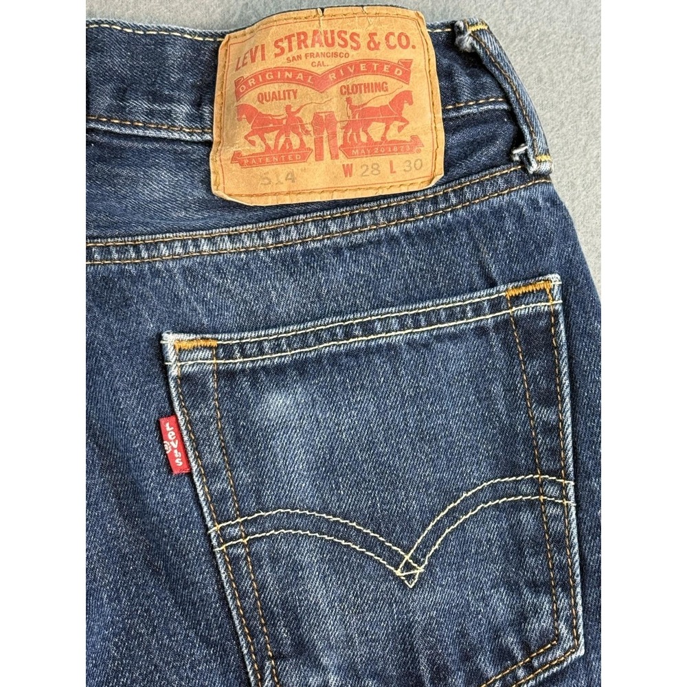 Levi's 514 Jeans Mens 28x30 Med Wash Blue Regular Straight Stretch Denim Casual - Picture 4 of 11